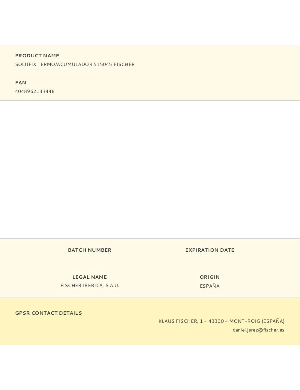 Solufix termo/acumulador 515045 fischer