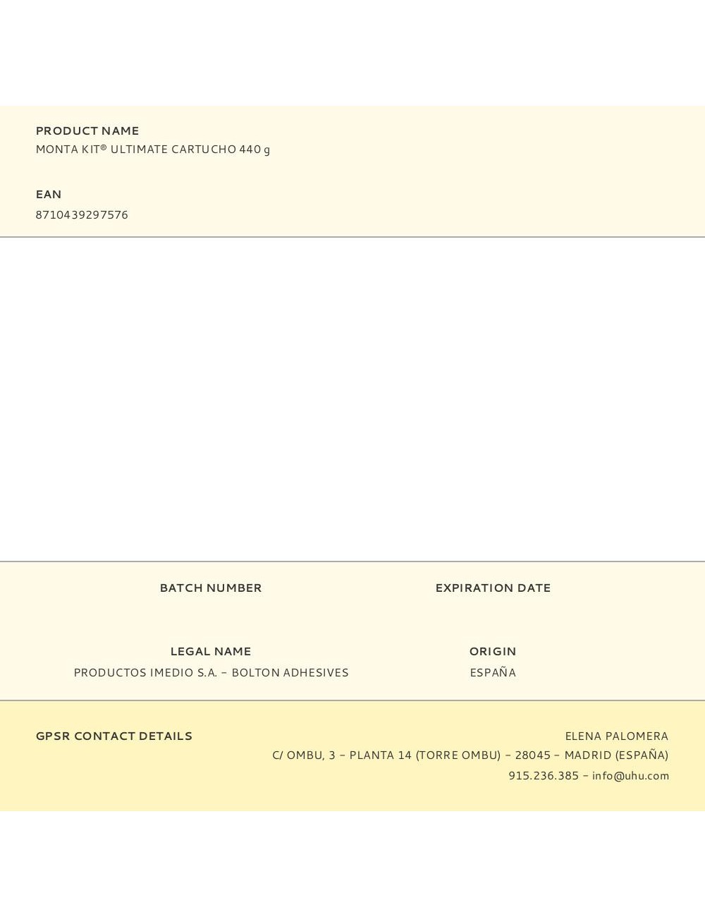 Monta kit® ultimate cartucho 440 g