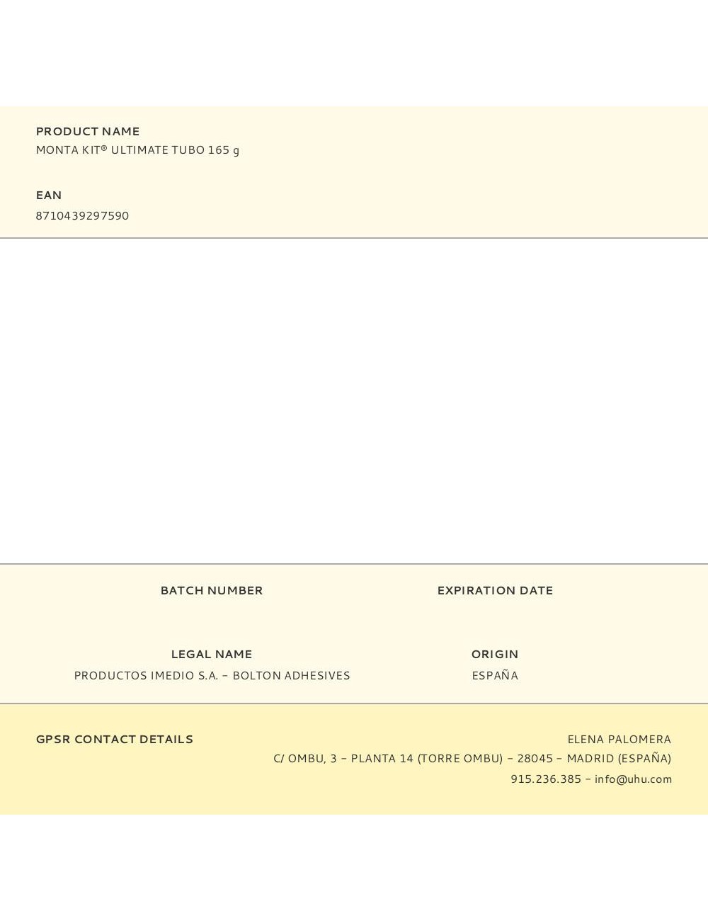 Monta kit® ultimate tubo 165 g