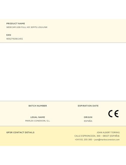 Webcam usb full hd 30fps logilink