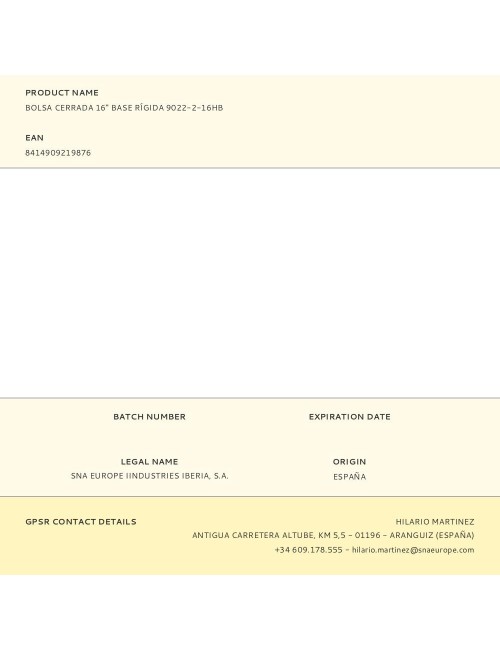 Bolsa de herramientas cerrada base rígida 16"