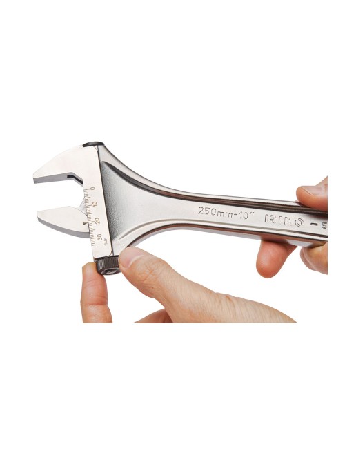 Llave ajustable (inglesa) de moleta lateral 12" cromada 001051