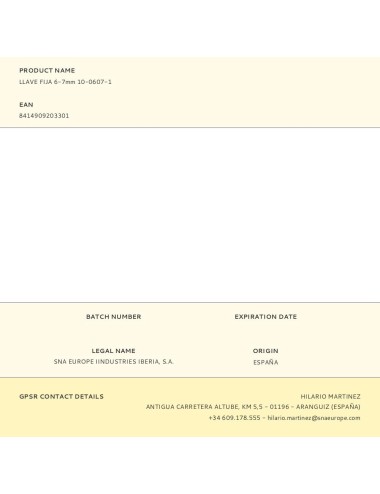 Llave fija 6-7mm 10-0607-1