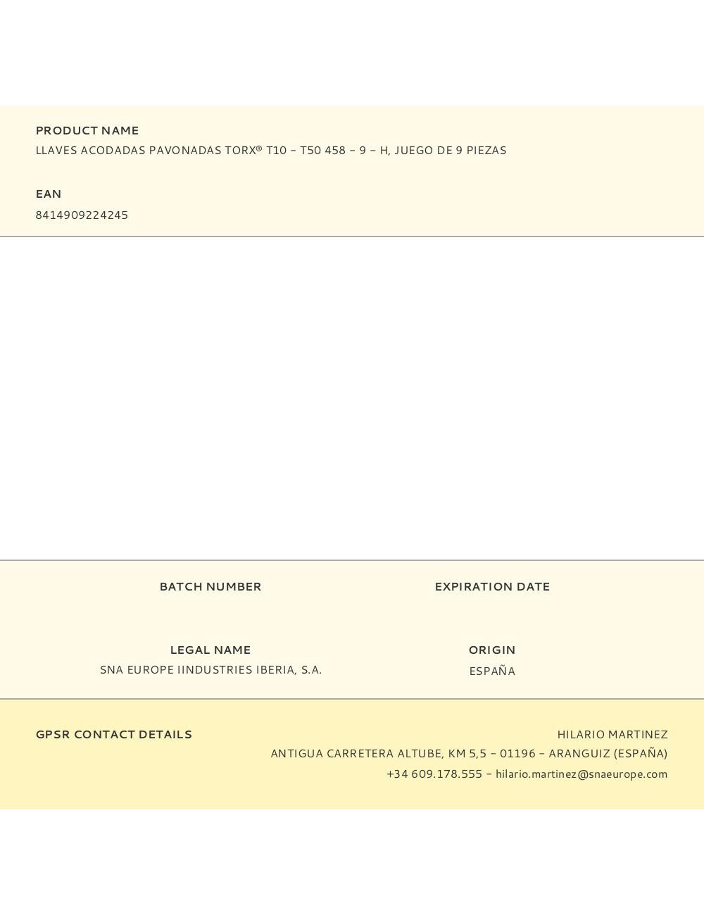 Llaves acodadas pavonadas torx® t10 - t50 458 - 9 - h, juego de 9 piezas