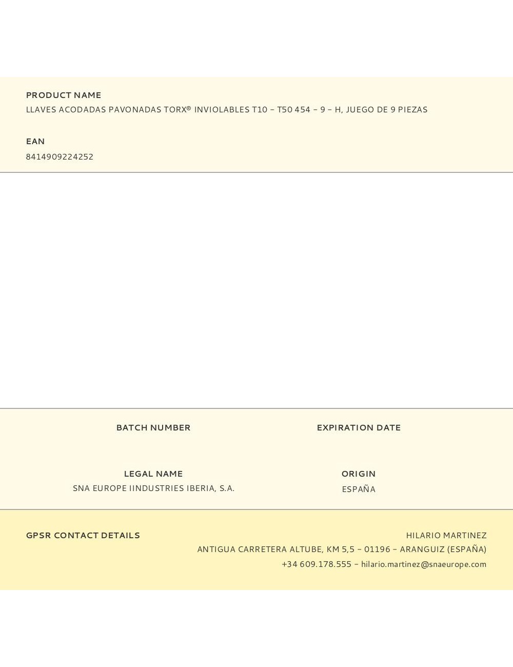 Llaves acodadas pavonadas torx® inviolables t10 - t50 454 - 9 - h, juego de 9 piezas