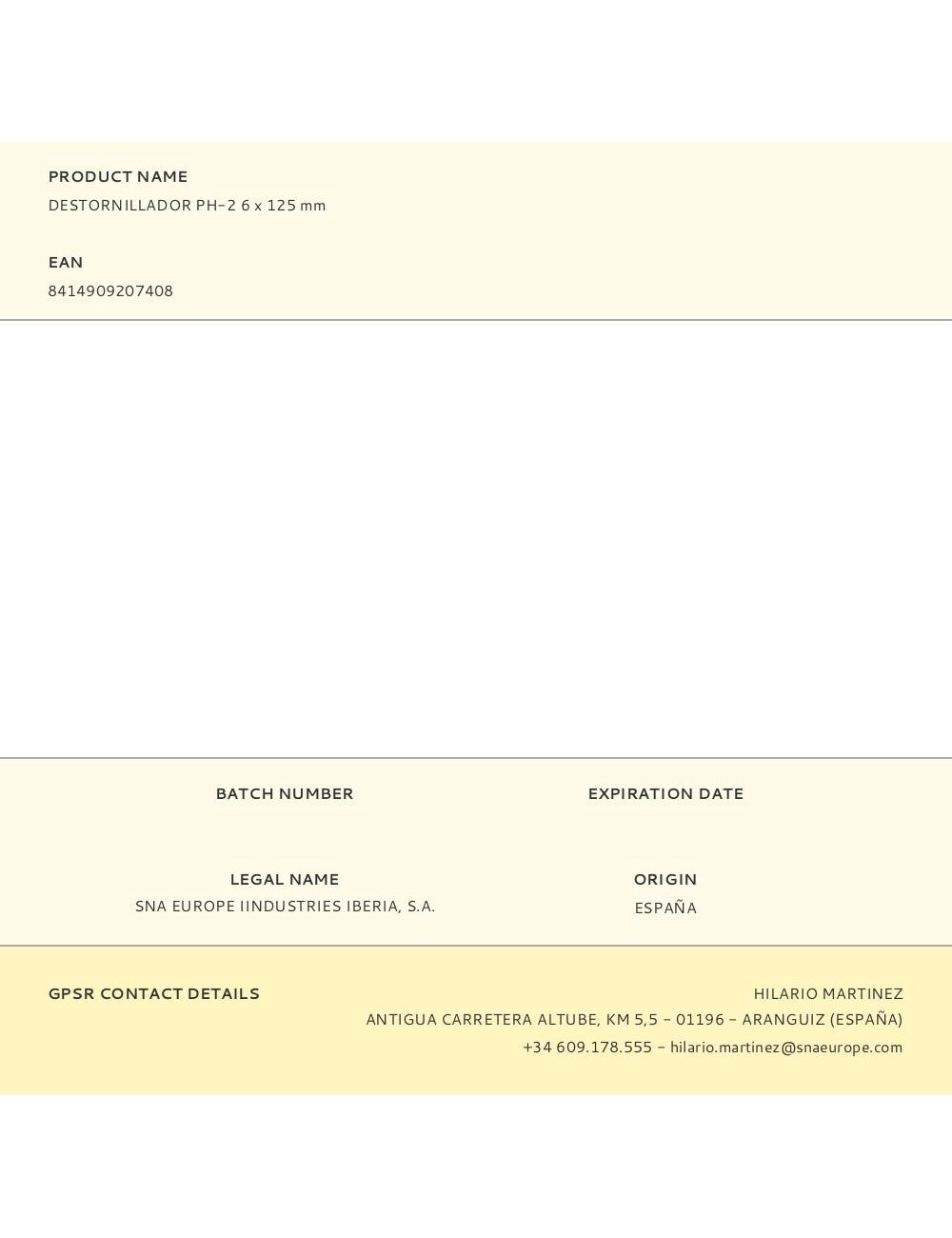 Destornillador ph-2 6 x 125 mm