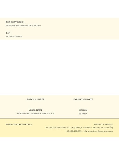 Destornillador ph-2 6 x 300 mm