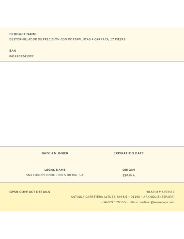 Destornilladores de precisión con portapuntas a carraca, 17 piezas