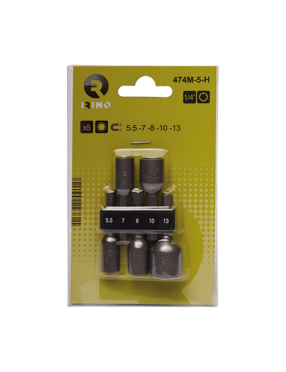 Juego 5 puntas stecker magnéticas 5,5-13mm 474m-5-h