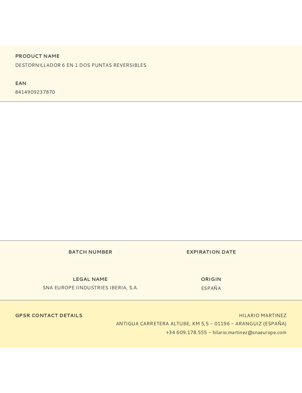 Destornillador 6 en 1 dos puntas reversibles