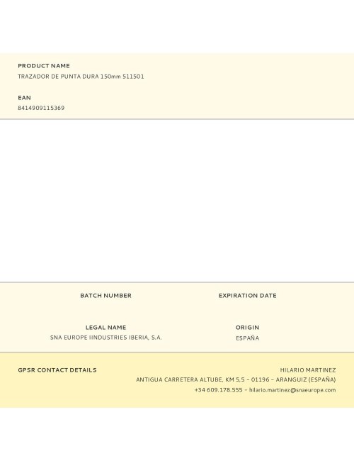 Trazador de punta dura 150mm 511501