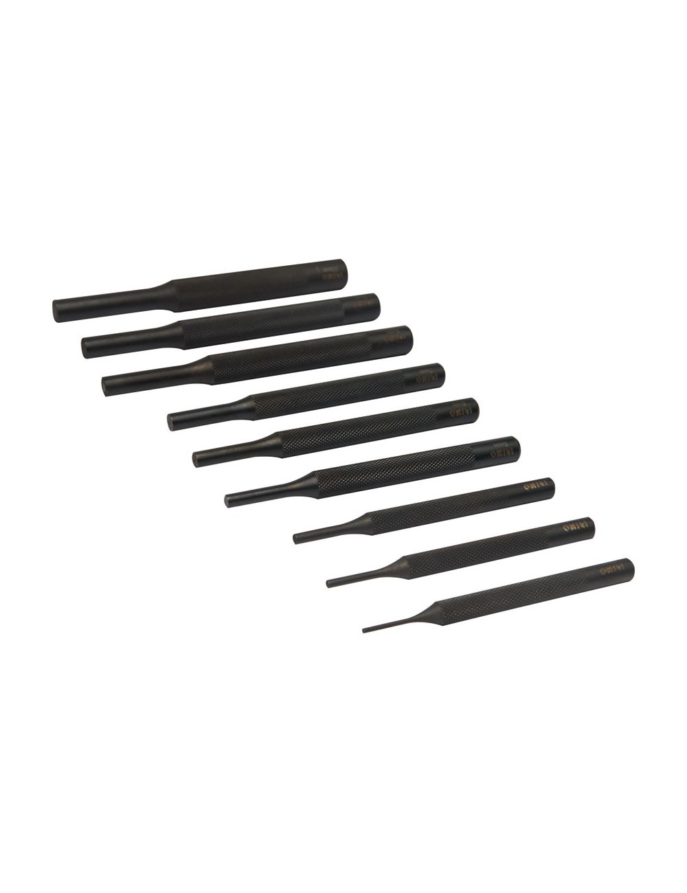 Botadores cilíndricos estriados (2,3,4,5,6,7,8,9,10 mm), juego de 9 piezas