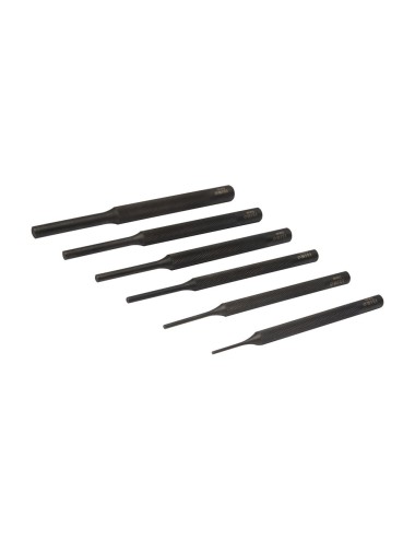 Botadores cilíndricos (2,3,4,5,6,8 mm), largos, juego de 6 piezas