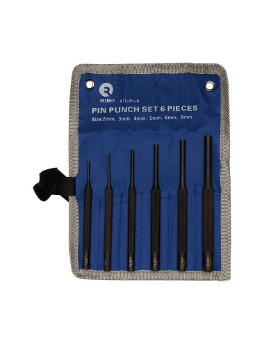 Botadores cilíndricos (2,3,4,5,6,8 mm), largos, juego de 6 piezas