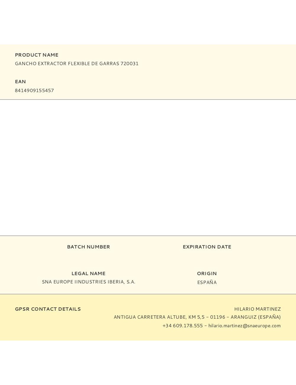 Extractor de garra flexible