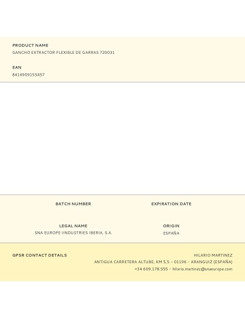 Extractor de garra flexible