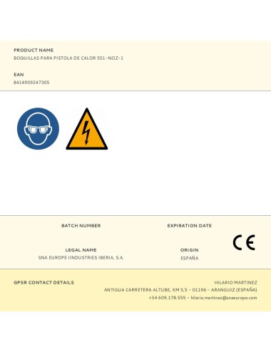 Boquillas para pistola de calor 551-noz-1