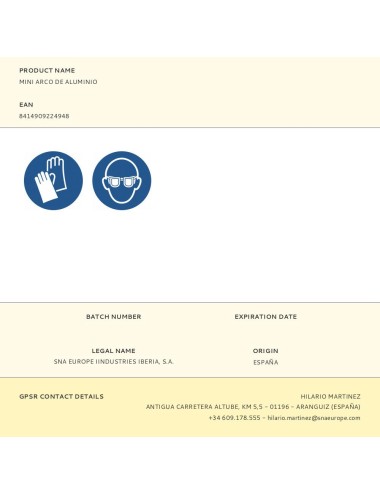 Mini arco de aluminio