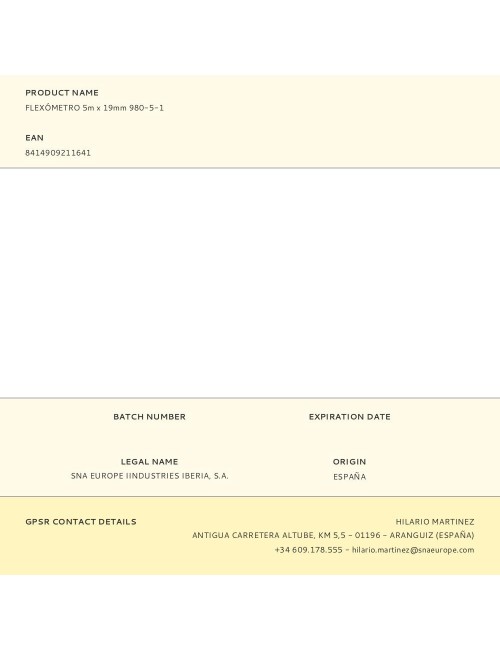 Flexómetro 5m x 19mm 980-5-1