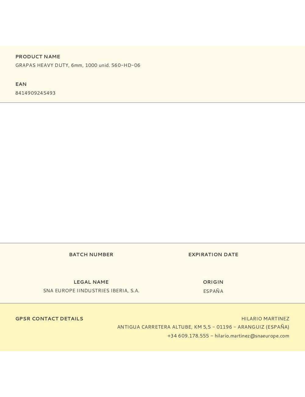 Grapas heavy duty, 6mm, 1000 unid. 560-hd-06