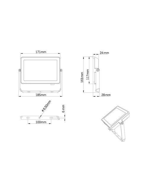 Proyector 30 w 2850 lm 6500 k ip65