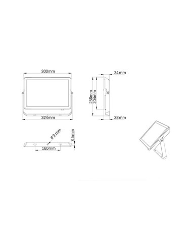 Proyector 100 w 9500 lm 6500 k ip65