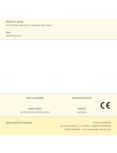 Motor persiana maxi standard 10nm 20611