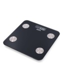 Báscula de baño digital inteligente con bluetooth color negro, máximo 180 kg