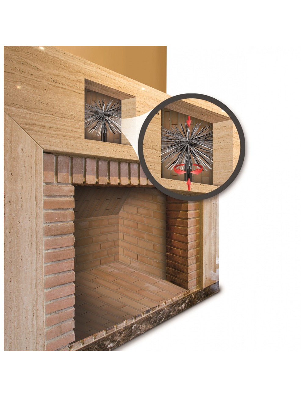 Deshollinador erizo de acero ø 250 mm