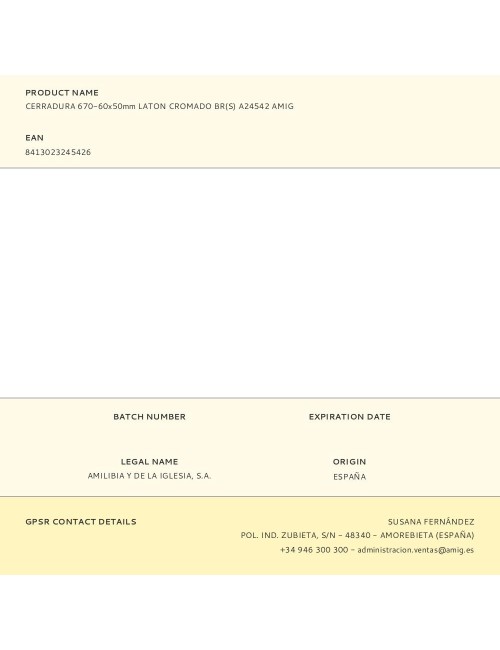 Cerradura 670-60x50mm laton cromado br(s) a24542 amig