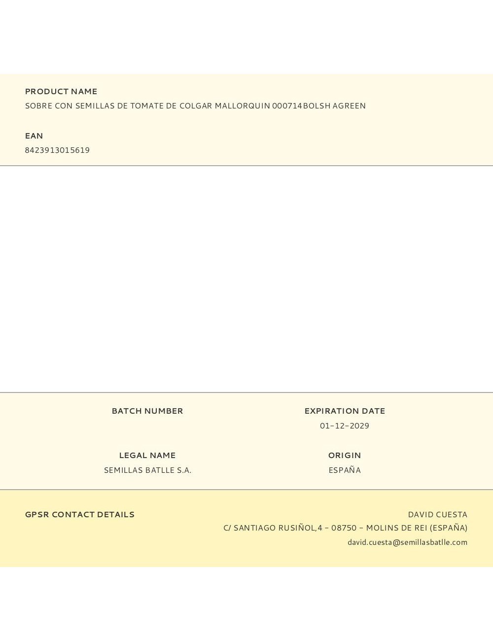 Sobre con semillas de tomate de colgar mallorquin 000714bolsh agreen