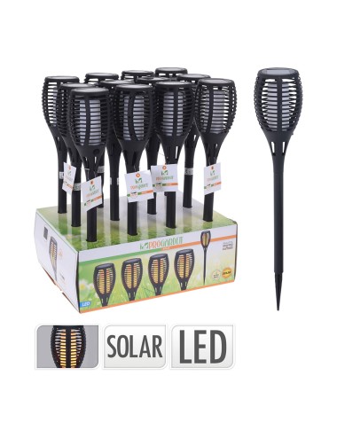 Antorcha solar efecto llama ø10x58cm