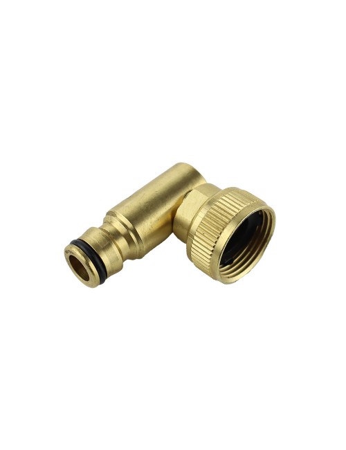 Conector roscado 3/4" codo laton aqua control