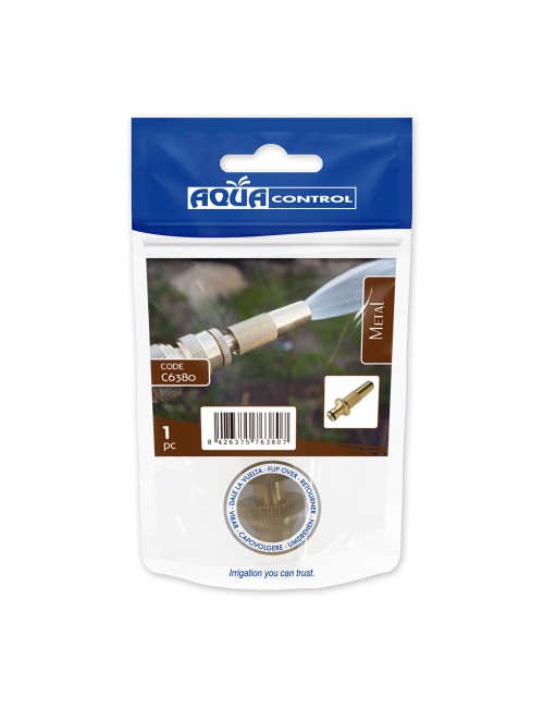 Lanza regulable de laton con acople aqua control