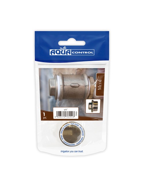 Tapón macho de 1/2" latón aqua control