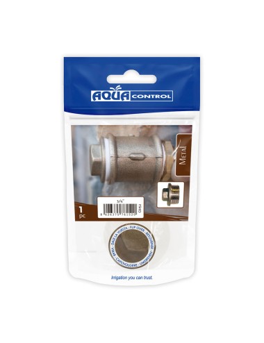 Tapón macho de 3/4" latón aqua control