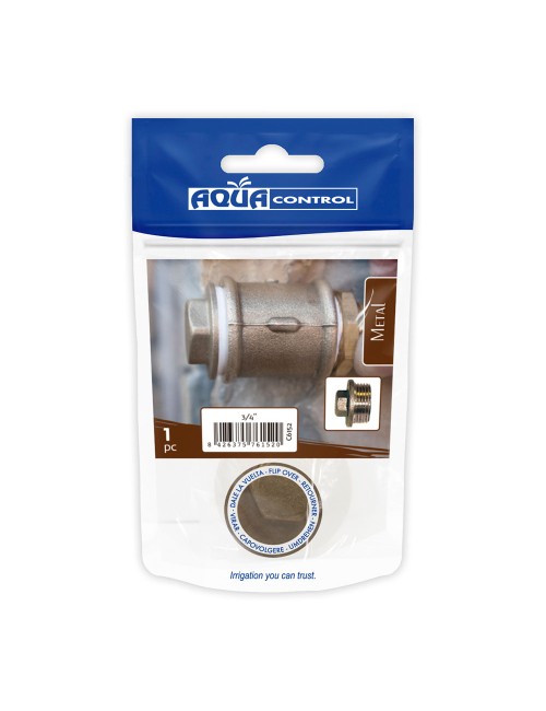 Tapón macho de 3/4" latón aqua control