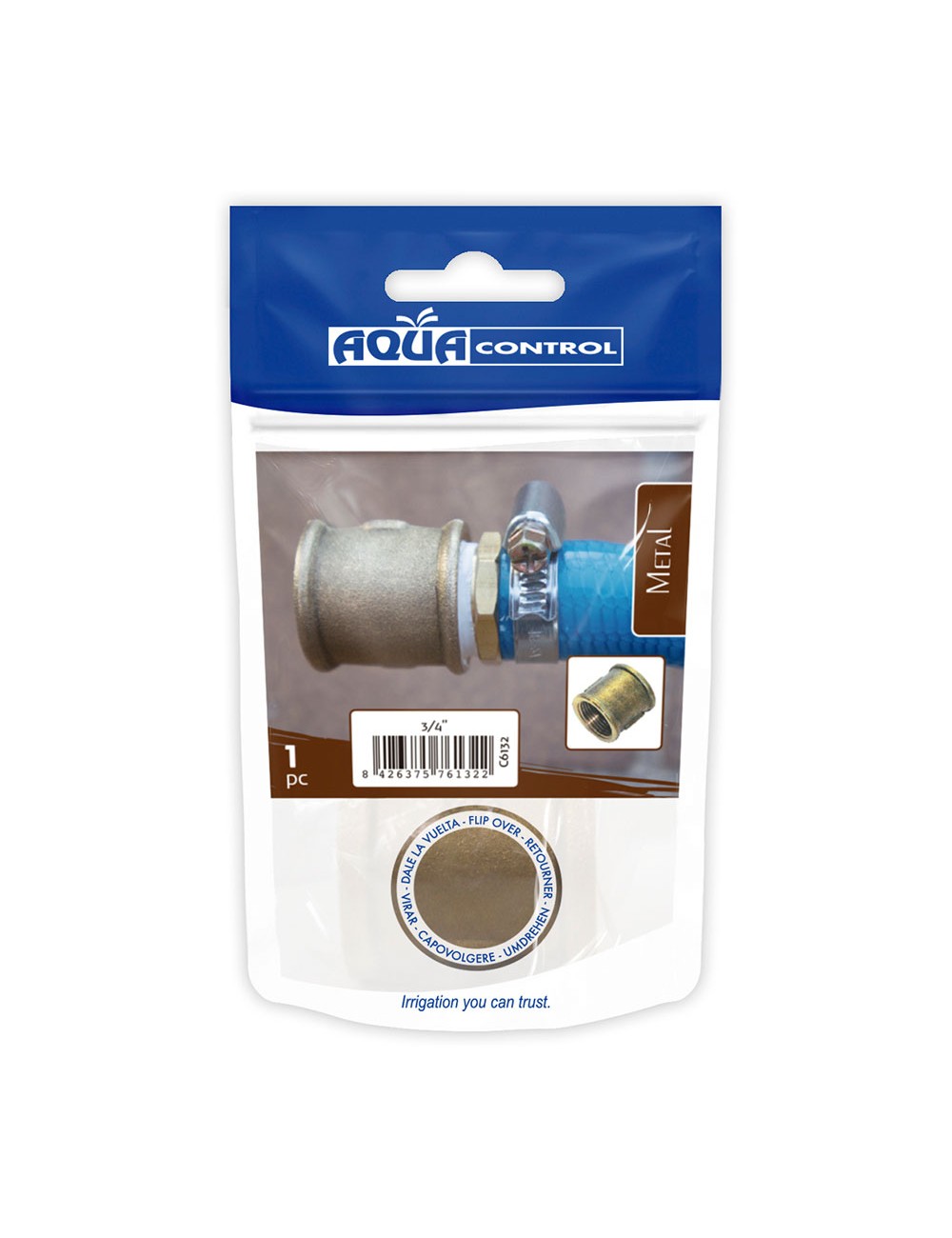 Manguito de 3/4" latón aqua control