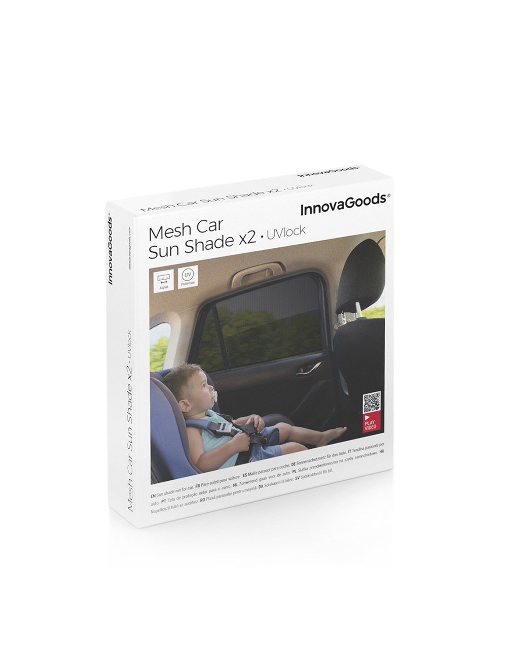 Pack 2 unid. malla parasol para coche uvlock v0103468 innovagoods