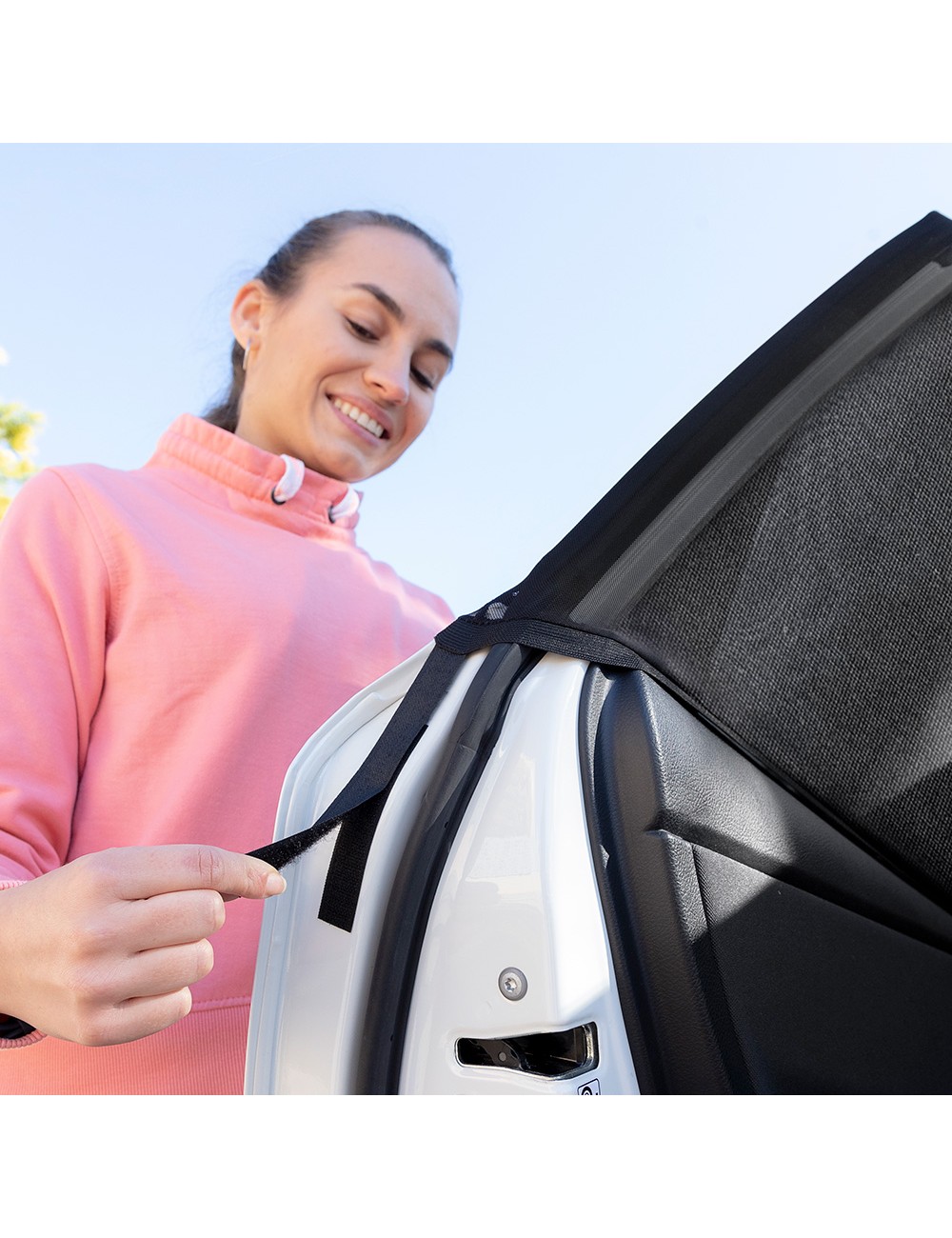 Pack 2 unid. malla parasol para coche uvlock v0103468 innovagoods