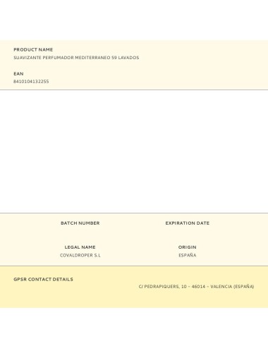 Suavizante perfumador mediterraneo 59 lavados