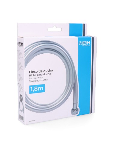 Flexo de ducha pvc color cromo 1,8 m