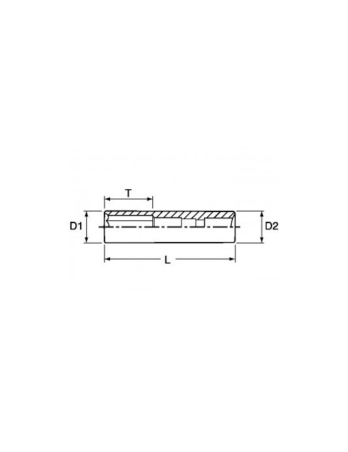 VASO HEXAGONAL LARGO 1/4"...