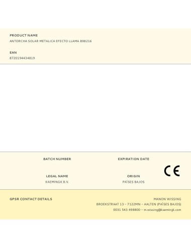 Antorcha solar metalica efecto llama 898216