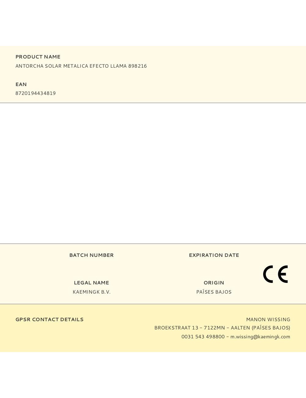 Antorcha solar metalica efecto llama 898216