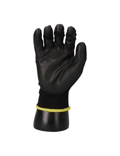 Guante poliéster con palma poliuretano, keep safe®, negro, t-06
