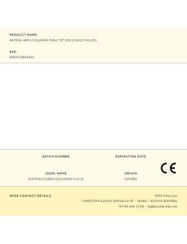 Antena amplificadora para tdt sdv1226/12 philips