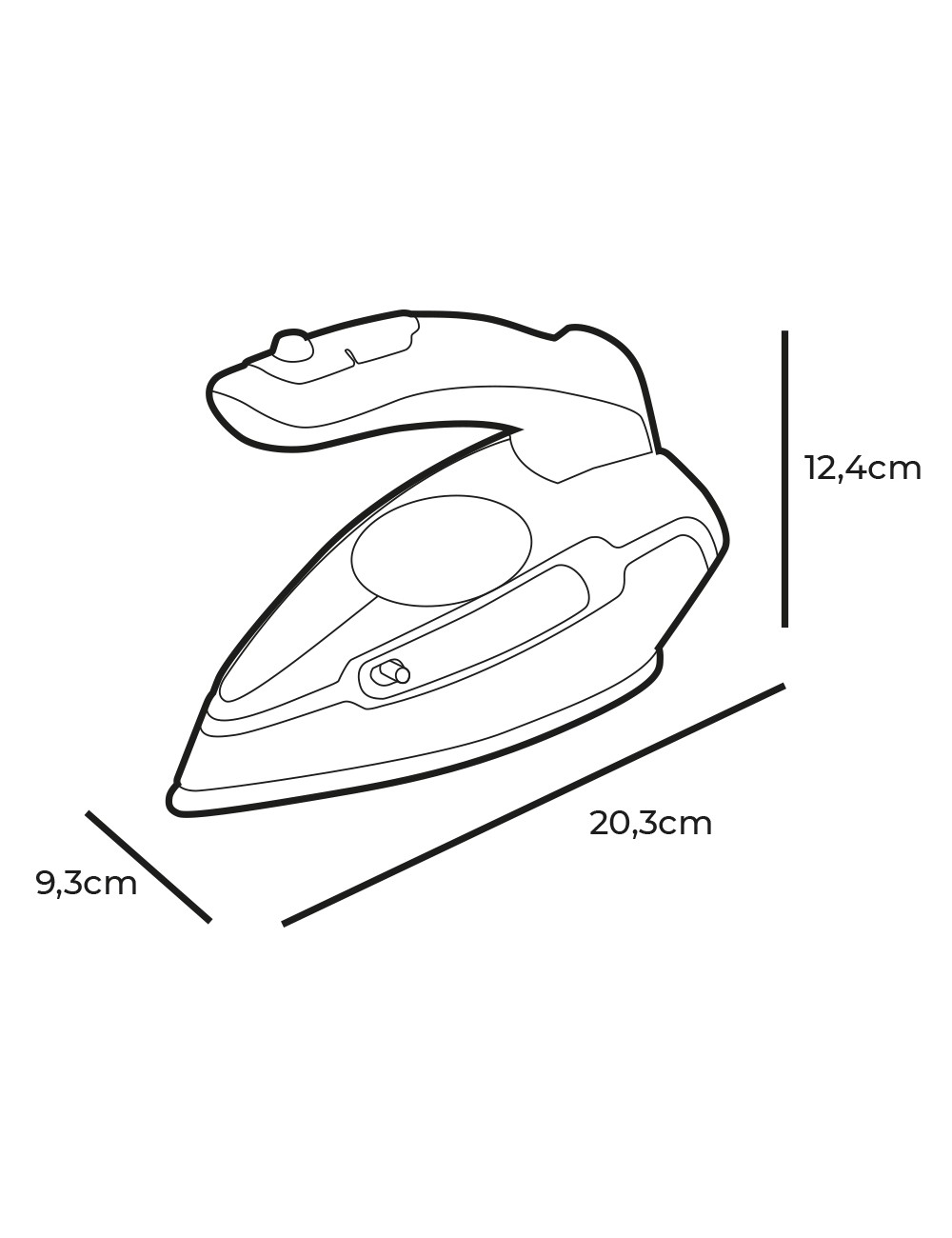 Plancha de vapor de viaje 1100 w