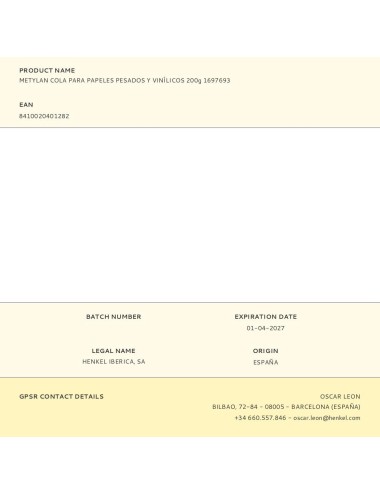 Cola para papeles pesados y vinílicos 200 g