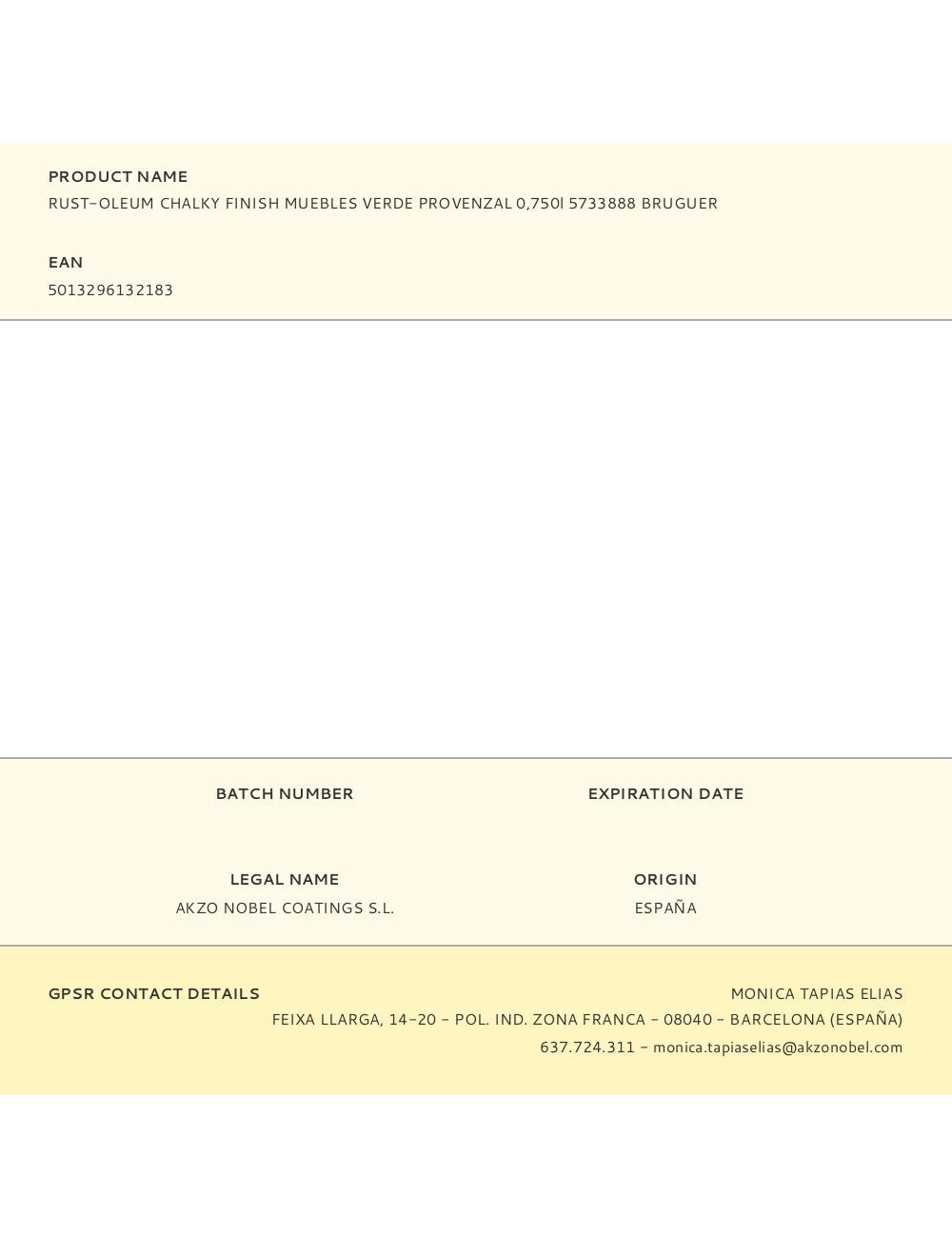 Rust-oleum chalky finish muebles verde provenzal, 750 ml